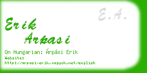 erik arpasi business card