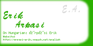 erik arpasi business card